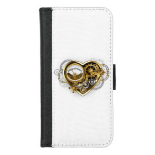 Steampunk Heart with a Manometer iPhone 8/7 Wallet Case
