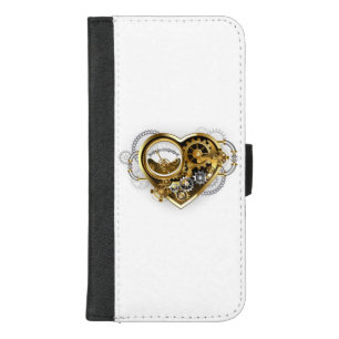 Steampunk Heart with a Manometer iPhone 8/7 Plus Wallet Case