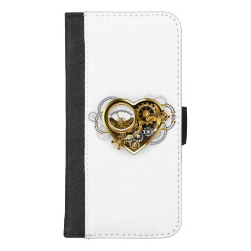 Steampunk Heart with a Manometer iPhone 87 Plus Wallet Case