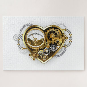 Steampunk Heart with a Manometer Jigsaw Puzzle