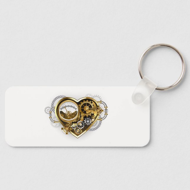 Steampunk Heart with a Manometer Keychain (Front)
