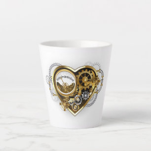 Steampunk Heart with a Manometer Latte Mug