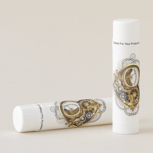 Steampunk Heart with a Manometer Lip Balm (Front)