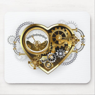 Steampunk Heart with a Manometer Mouse Pad