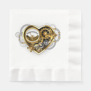 Steampunk Heart with a Manometer Napkins