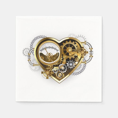 Steampunk Heart with a Manometer Napkins