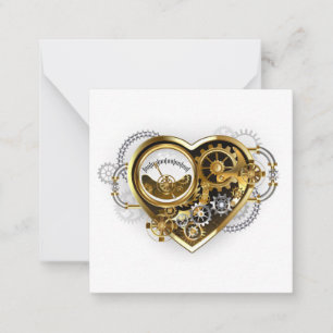 Steampunk Heart with a Manometer Note Card