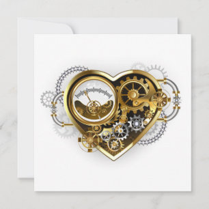 Steampunk Heart with a Manometer Note Card