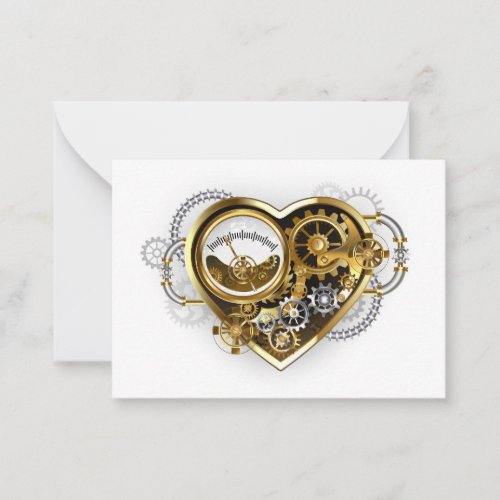 Steampunk Heart with a Manometer Note Card