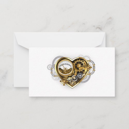 Steampunk Heart with a Manometer Note Card