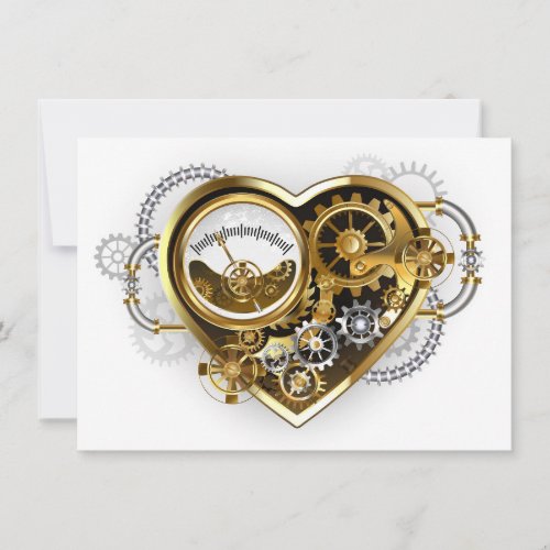 Steampunk Heart with a Manometer Note Card