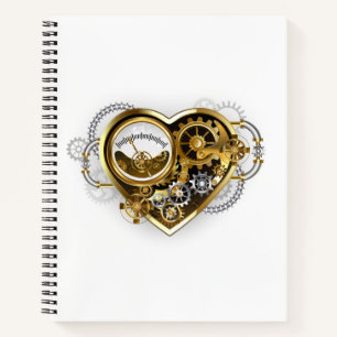 Steampunk Heart with a Manometer Notebook