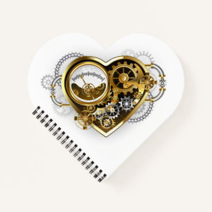 Steampunk Heart with a Manometer Notebook