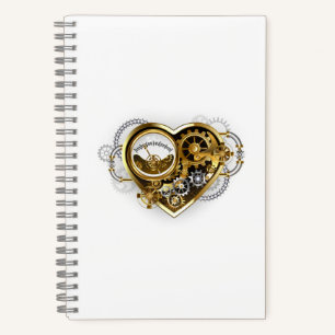 Steampunk Heart with a Manometer Notebook