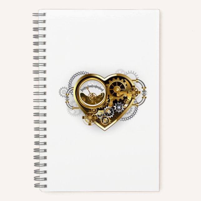 Steampunk Heart with a Manometer Notebook (Front)