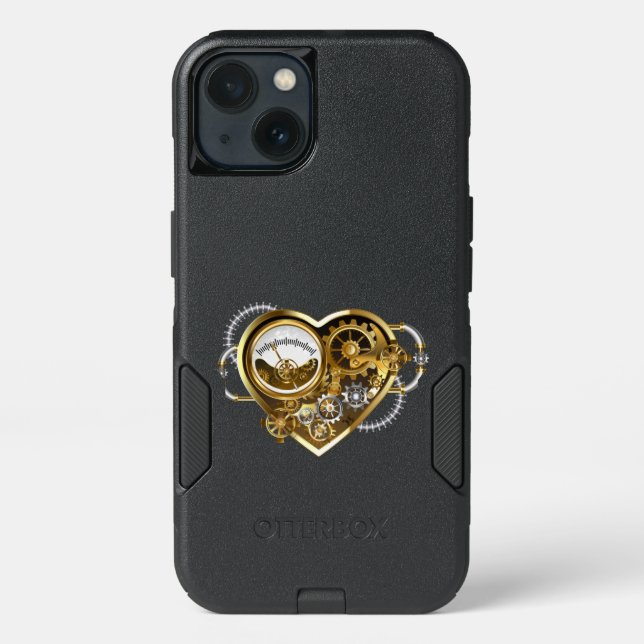 Steampunk Heart with a Manometer Otterbox iPhone Case (Back)