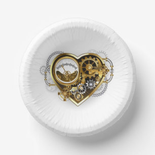 Steampunk Heart with a Manometer Paper Bowls