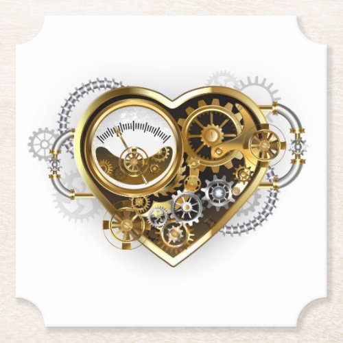 Steampunk Heart with a Manometer Paper Coaster