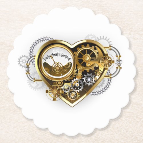 Steampunk Heart with a Manometer Paper Coaster