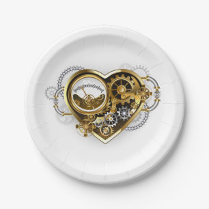 Steampunk Heart with a Manometer Paper Plates