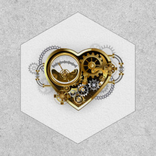 Steampunk Heart with a Manometer Patch