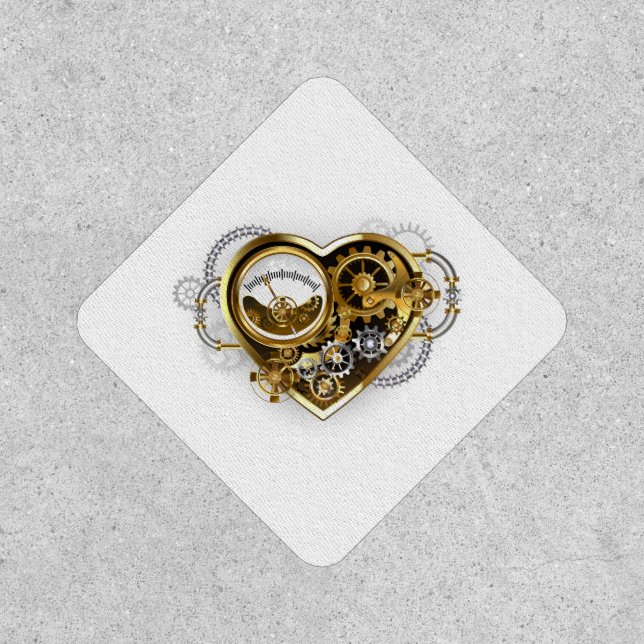 Steampunk Heart with a Manometer Patch (Front)