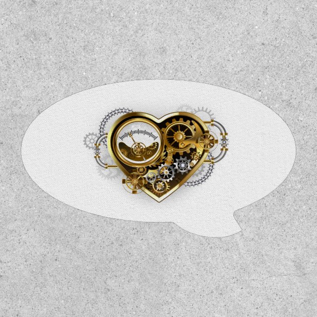 Steampunk Heart with a Manometer Patch (Front)