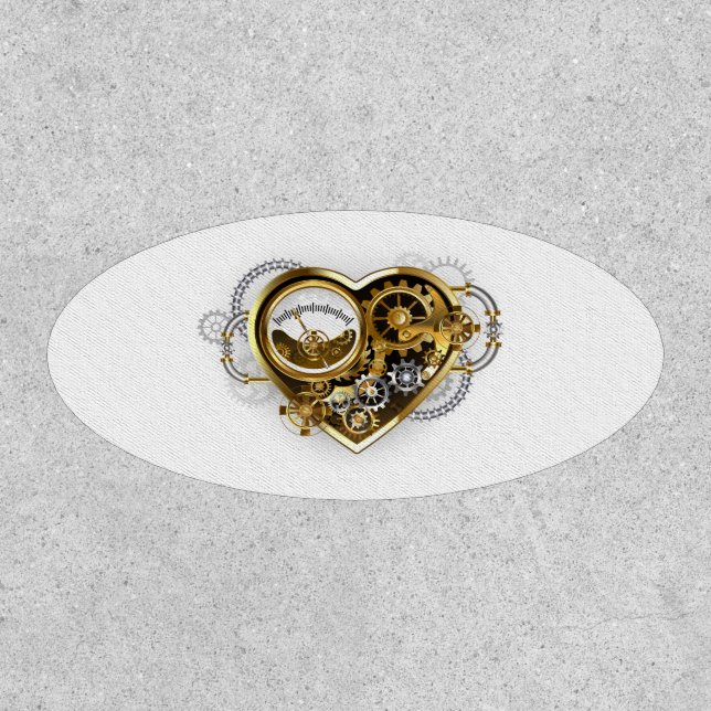Steampunk Heart with a Manometer Patch (Front)