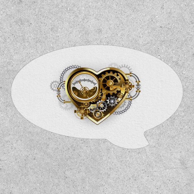 Steampunk Heart with a Manometer Patch (Front)