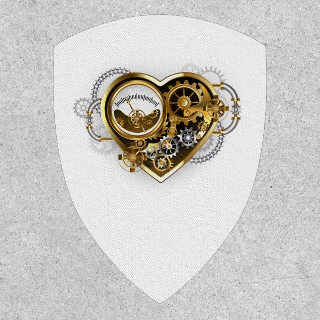 Steampunk Heart with a Manometer Patch (Front)