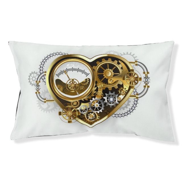 Steampunk Heart with a Manometer Pet Bed (Front)