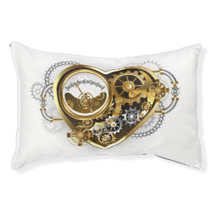 Steampunk Heart with a Manometer Pet Bed
