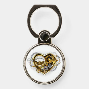 Steampunk Heart with a Manometer Phone Ring Stand