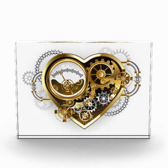 Steampunk Heart with a Manometer Photo Block (Front)