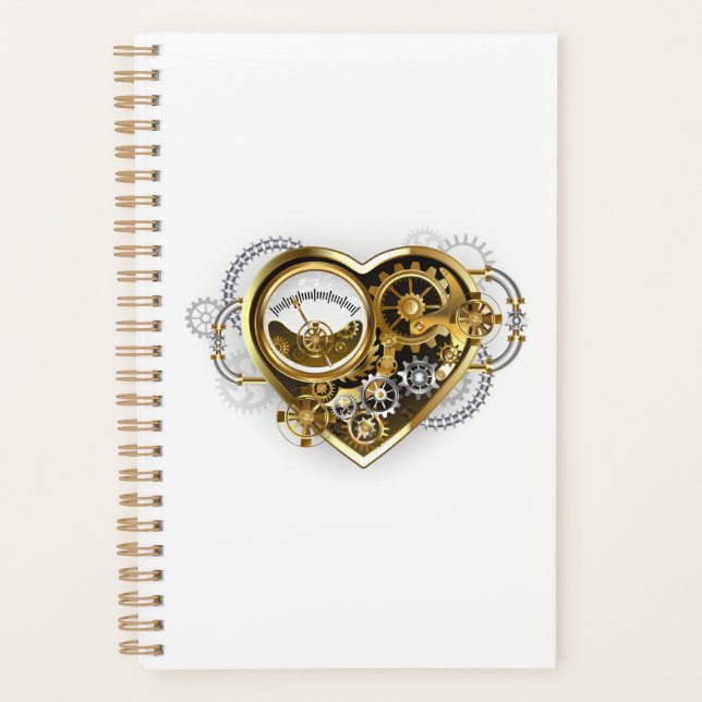 Steampunk Heart with a Manometer Planner (Front)