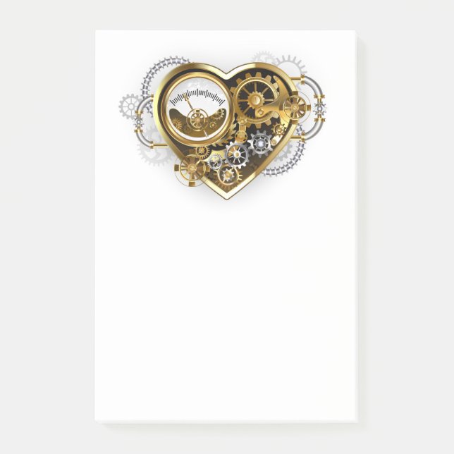 Steampunk Heart with a Manometer Post-it Notes (Front)