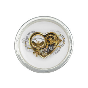 Steampunk Heart with a Manometer Ring