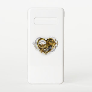 Steampunk Heart with a Manometer Samsung Galaxy S10 Case