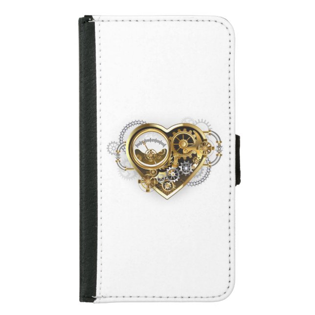 Steampunk Heart with a Manometer Samsung Galaxy Wallet Case (Front)