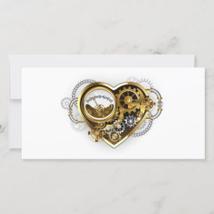 Steampunk Heart with a Manometer Save The Date