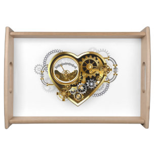 Steampunk Heart with a Manometer Serving Tray
