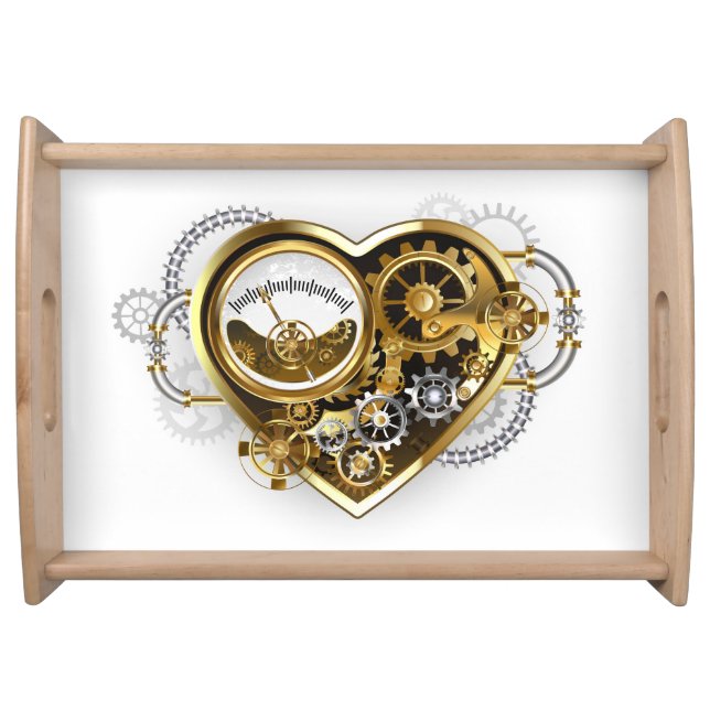 Steampunk Heart with a Manometer Serving Tray (Front)