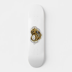 Steampunk Heart with a Manometer Skateboard