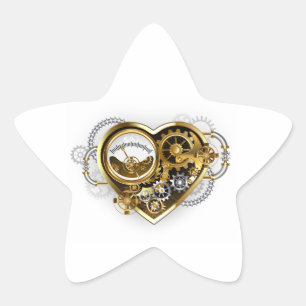 Steampunk Heart with a Manometer Star Sticker