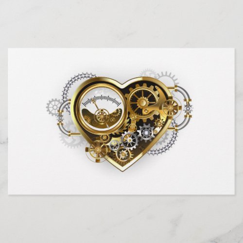 Steampunk Heart with a Manometer Stationery