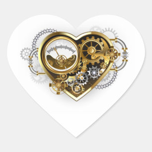 Steampunk Heart with a Manometer Sticker