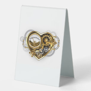 Steampunk Heart with a Manometer Table Tent