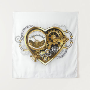 Steampunk Heart with a Manometer Tapestry