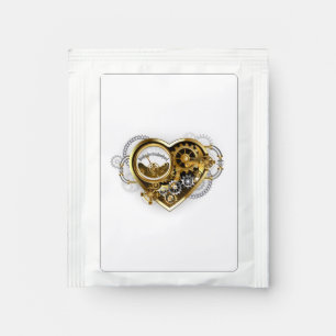 Steampunk Heart with a Manometer Tea Bag Drink Mix