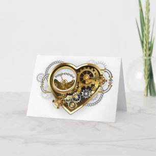 Steampunk Heart with a Manometer Thank You Card